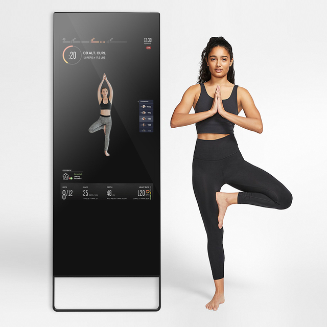 VETO 43-Inch HD LCD Display Android Health System Intelligent Body Fat Calculation Floor Standing Magic Glass Fitness Mirror