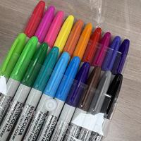 Marqueurs permanents à pointe fine, encre noire imperméable à séchage rapide pour le bureau et l'école