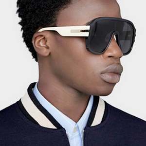 Lunettes de soleil vintage surdimensionnées carrées pour femmes avec logo personnalisé, verres monobloc, pour hommes - Product Image 2