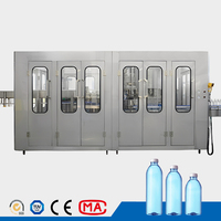 Machine de remplissage d'eau potable automatique 3-en-1 pour bouteilles PET (rinçage, remplissage, bouchage) pour usine d'eau pure - Prix compétitif