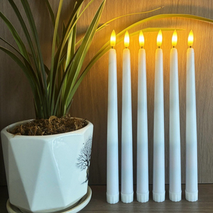 เทียน <span class=keywords><strong>LED</strong></span> อิเล็กทรอนิกส์แบบร้อน พร้อมรีโมทคอนโทรล 10 ปุ่ม สำหรับตกแต่งฮาโลวีน รูปทรงแท่งยาวแหลม ใช้กับร้านอาหาร งานเทศกาลเบียร์ และงานตกแต่งแสงไฟ - Product Image 6
