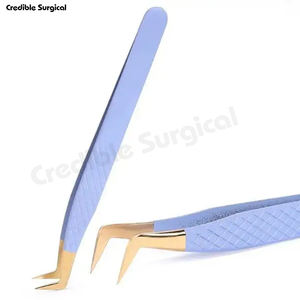 Pinzas para extensiones de pestañas de alta calidad, accesorios con logotipo personalizado de acero inoxidable, herramienta, pinzas para pestañas - Product Image 6