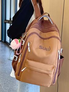 Sac à dos scolaire 2026 nouveau style pour collégiennes, sac à dos populaire pour les voyages avec doubles bretelles, grande capacité. - Product Image 5