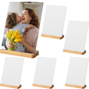 <span class=keywords><strong>Cadre</strong></span> <span class=keywords><strong>photo</strong></span> vierge en <span class=keywords><strong>aluminium</strong></span> HD personnalisé de 5 x 7 pouces, 1,1 mm, pour sublimation, avec base en bambou, pour impression DIY, décoration intérieure - Product Image 1