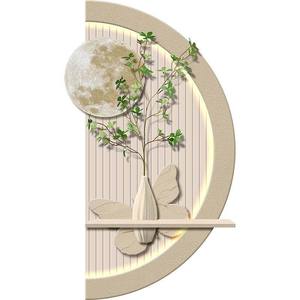 <span class=keywords><strong>Peinture</strong></span> décorative pour salon, <span class=keywords><strong>peinture</strong></span> murale de fond de canapé, <span class=keywords><strong>peinture</strong></span> murale de style crème, lune, <span class=keywords><strong>simulation</strong></span> de plante verte - Product Image 6