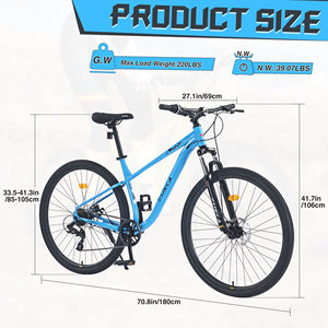 Bicicleta de Montaña ZUKKA con Cuadro de Acero, Ruedas de 29 Pulgadas, 8 Velocidades y <span class=keywords><strong>Frenos</strong></span> de Disco para Adultos - Product Image 3