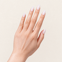 Lot de 32 faux ongles en amande blanc laiteux à presser, personnalisables (forme et couleur), en ABS souple et brillant, pour marque privée