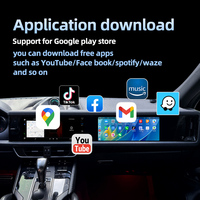 24.6 pouces Android 13 système voiture lecteur DVD multimédia GPS Navigation pour Porsche Cayenne 92A 2010-2018