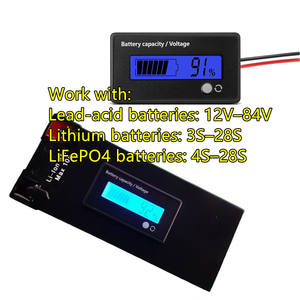 8-72V <span class=keywords><strong>LCD</strong></span> Digital Voltmeter <span class=keywords><strong>Tester</strong></span> für Säure-Blei-Lithium-Batterien misst einphasige DC-Strom versorgungs anzeige mit Gleich spannung - Product Image 3