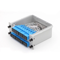Répartiteur PLC Fibre Optique Boîtier LGX Avec Connecteur SC UPC Type Cassette LGX Monomode 1x4 1x8 1x16 1x32 Boîtier Répartiteu