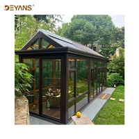 Kit de véranda moderne en alliage d'aluminium avec verre Low-E pour jardin et villa, garantie 5 ans, vente directe usine, privé