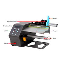 Découpeuse d'étiquettes entièrement automatique HDDT218, distributeur d'étiquettes électrique, vitesse réglable, 220V, pour étiquettes autocollantes en papier