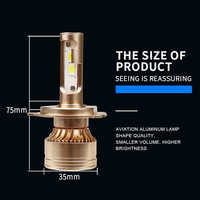 Ampoules de phares LED S13 H4 H1 H3 H7 H11 9005 9006 3570 à puce, 80W 10000LM, pour voiture, H1 H4 H7 H11