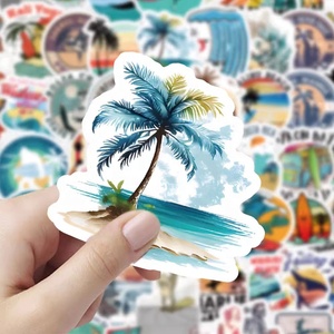 Etiqueta de logotipo de impresión personalizada, botella de agua, pegatina de vinilo impermeable, troquelada pegatina para ordenador portátil, equipaje de guitarra - Product Image 5