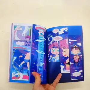 Özel softcover ciltsiz çocuk komik libros yetişkin manga hikaye kitabı baskısı hizmet