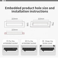Alimentation électrique universelle à 3 ports, sortie électrique, 10a/16a, avec 2usb 1 type-c, PD 18W