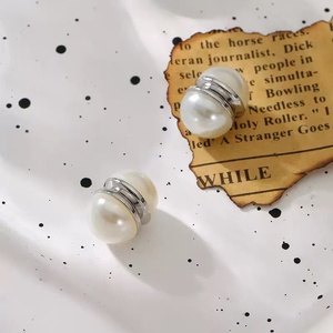 Pendientes de tuerca magnéticos de perlas de cristal, joyería de moda de acupresión sin perforación para mujeres y hombres, regalo - Product Image 6