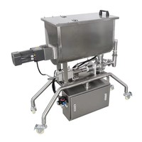 Machine de remplissage semi-automatique électrique à piston en U avec PLC pour boissons, eau, jus, crème, granulés de bœuf et sauces piquantes