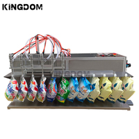 Machine de remplissage semi-automatique pour liquide d'emballage de sacs avec buse d'aspiration à 6 têtes avec bec verseur