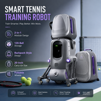 Robot d'entraînement de tennis intelligent avec suivi visuel et grand panier de récupération de balles pour machine à balles de tennis IA - Vente en gros
