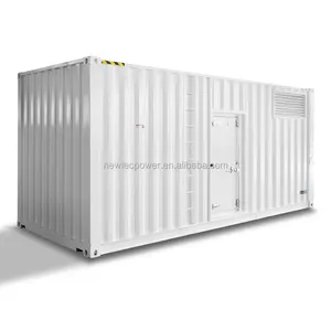 Container type1000kw 1250kva generator diesel didukung oleh Cumins dengan ATS