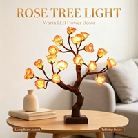 Lampe LED en forme de rose, veilleuse décorative, lampe de table esthétique pour chambre à coucher, chevet, mariage, Saint-Valentin