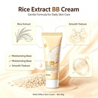 Crème BB à l'essence de riz, hydratante, éclaircissante, écran solaire, anti-cernes, imperméable, maquillage naturel pour le visage