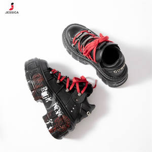 Q8338-2025 Trend PU Deri <span class=keywords><strong>Punk</strong></span> Ayakkabılar Kalın Platform Kadın Ayakkabıları Yüksek Tabanlı Ayakkabılar - Product Image 3