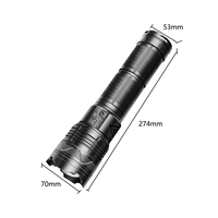 Lampe torche tactique super lumineuse et puissante, 2000 lumens, 6 modes, étanche IP54, longue durée de vie de la batterie, rechargeable par USB, lampe torche LED