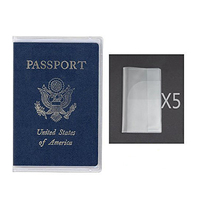 Logo personnalisé givré transparent voyage étanche en plastique transparent porte-passeport couverture conception personnalisée pour US UK porte-carte