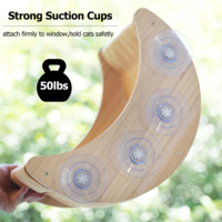 Lits pour chats en bois modernes pour chats d'intérieur, perchoirs, étagères lunaires montées avec des ventouses puissantes, siège de fenêtre pour chat pour dormir