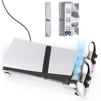 Station de charge pour console PS5 Pro Slim, support de manette pour console PS5 Pro, support de refroidissement