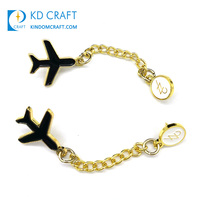 Épinglette décorative personnalisée en alliage de zinc en forme d'avion, badge en émail souvenir d'aviation, épinglette d'avion, épinglette de revers de compagnie aérienne pour vêtements