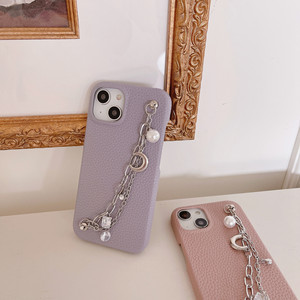 เคสโทรศัพท์หนัง PU ประดับมุก & สายโซ่สำหรับ <span class=keywords><strong>Samsung</strong></span> S25 S24 S22 S23อัลตร้าเคสโทรศัพท์ทันสมัยพร้อมจี้รูปดวงจันทร์และคริสตัล - Product Image 3