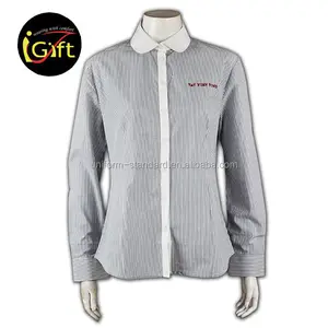 Design 100% Algodão china fez design de negócios branco e cinza camisa de flanela mens