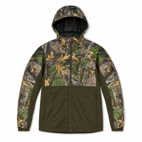 Veste à capuche camouflage pour homme, fermeture éclair intégrale, blocs de couleur, manteau camouflage d'extérieur, vêtements de chasse décontractés pour le camping, la randonnée et la pêche