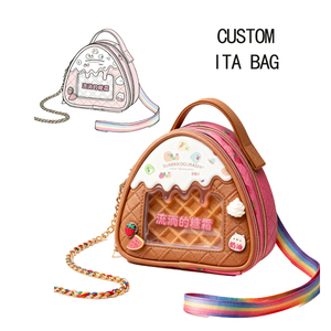 Fabricante de bolsas Ita personalizadas que ofrecen una botella de vino de corazón de Planeta de coche de tamaño pequeño grande, bolsa Ita con tablero de inserción DIY - Product Image 3