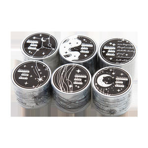 1 Rollo de Cinta Adhesiva Decorativa con Diseño de Cielo Estrellado, Serie Poeta, Material Decorativo <span class=keywords><strong>para</strong></span> Cuadernos Shiso - Product Image 5