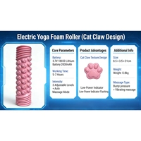 Rouleaux de massage électriques pour la thérapie des points de déclenchement des tissus profonds, rechargeables par USB, contrôle de la minuterie pour la récupération musculaire du corps, soulagement de la douleur