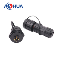 Connecteur de câble étanche pour lampe de croissance des plantes M16 4PIN connecteur de ventilateurs montés sur panneau type soudure mâle femelle