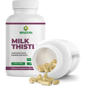 Capsules de Chardon-Marie avec Extrait de Racine de Pissenlit, Complément Équivalent pour le Soutien et la Détoxification du Foie, Sans Gluten - Product Image 2