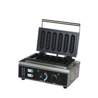 Commercial électrique en acier inoxydable Six grilles haute efficacité maïs croustillant Machine fromage Hot Dog bâton français Muffin saucisse