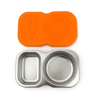 Récipients à collation en acier inoxydable avec couvercles en silicone Petits récipients de stockage des aliments réutilisables Couvercles en silicone Boîte à lunch Bols