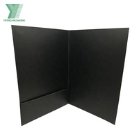 Carpeta de papel A4 con bolsillos, carpeta de presentación de laminación con impresión de lámina dorada personalizada, logo impreso mate