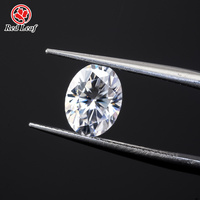 Redleaf sıcak satış üstün kalite DEF renk VVS Lab oluşturulan sertifikalı gevşek Oval Moissanite taşlar için 1 3 karat yüzükler