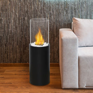 31.5 "H caminetto esterno esterno in metallo nero camino rotondo Hotel corridoio decorativo <span class=keywords><strong>bioetanolo</strong></span> riscaldatore - Product Image 2