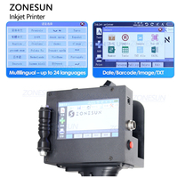 Impresora de Inyección de Tinta Portátil ZONESUN ZS-HIP508 para Etiquetado de Fecha de Caducidad, Codificación de Logotipos y Caracteres Grandes de 50.8 mm