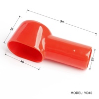 Capuchon de fil de batterie de voiture, 2 pièces, en plastique souple, Terminal de démarrage