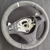 Volant de direction style LCI entièrement recouvert d'Alcantara et chauffant pour BMW Série E, adaptable aux modèles E92 M3 X5 E70 E71 X1 E84 E91 E72 E93 M5 328i E90
