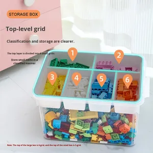 Citylife <span class=keywords><strong>PP</strong></span> khối xây dựng từ tính hộp lưu trữ hạt nhỏ trong suốt tổ chức các bộ phận bền vững đa chức năng hộp đôi - Product Image 5